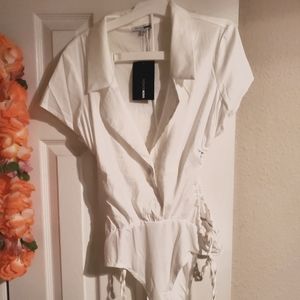 White blouse bodysuit